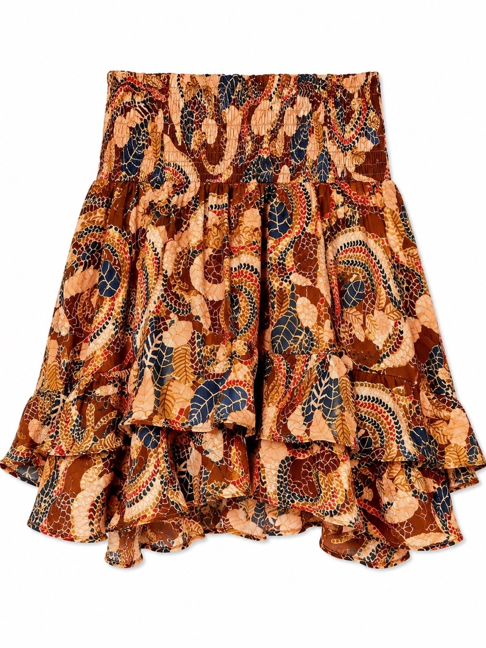 NWT ALC x INTERMIX EXCLUSIVE MULTI MINI RUFFLE SKIRT WITH GOLDEN FLECK DETAIL